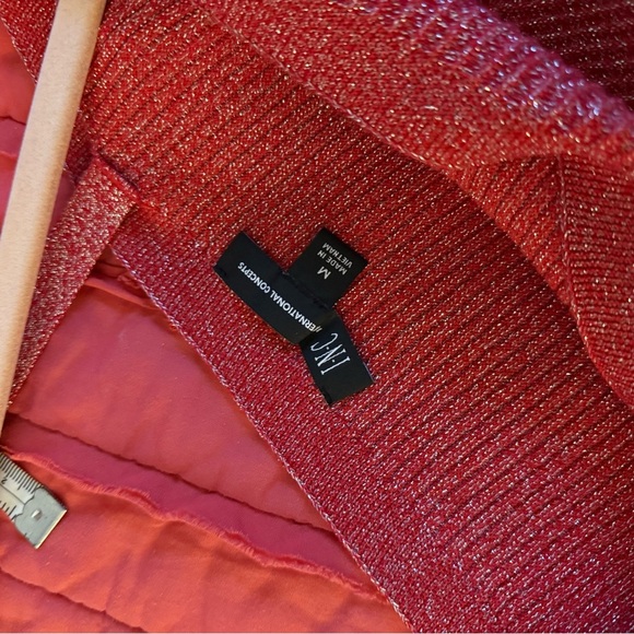 6. INC International Concepts Red Textured Sweater - Picture 5 of 5
